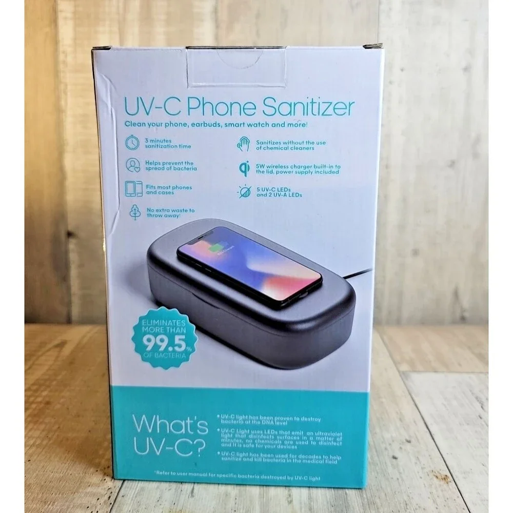 NEW North UV-C Phone Sanitizer Wireless Charger UV Light Disinfection Box